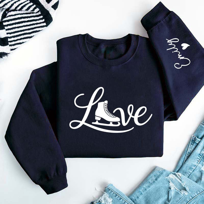 Custom Ice Skating Name Sweatshirt
