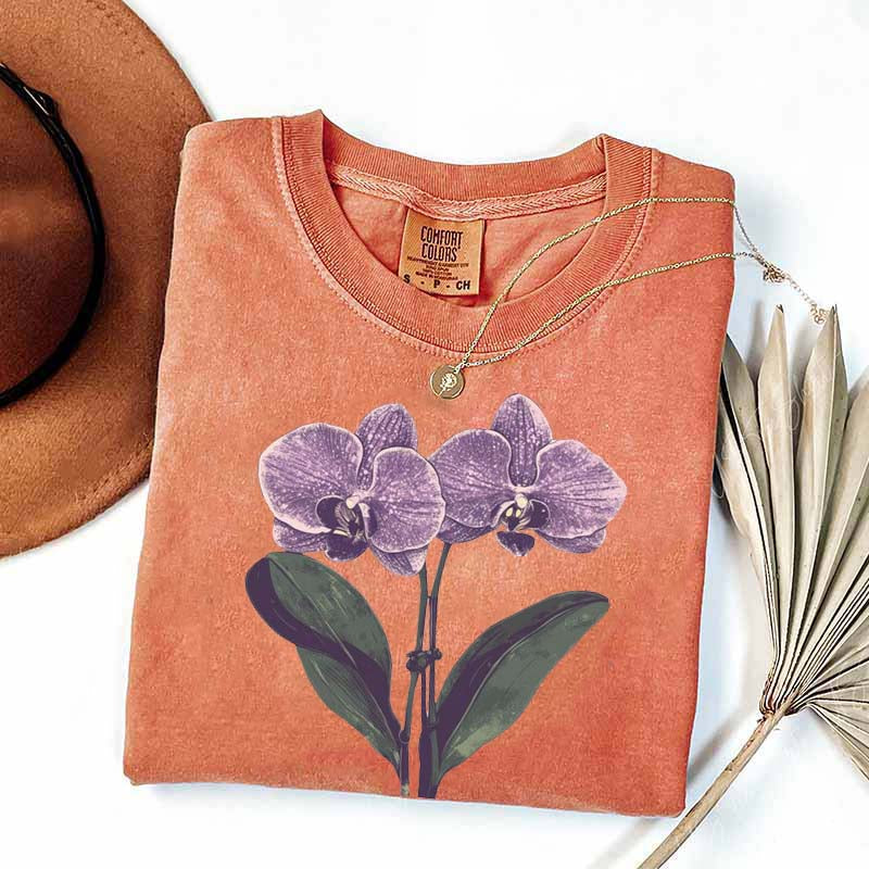 Vintage Orchid Flower Lover T-Shirt