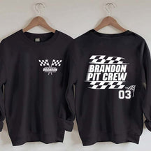 Personalized Pit Crew Racing Sweatshirt