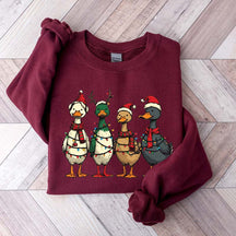 Funny Duck Christmas Lights Sweatshirt