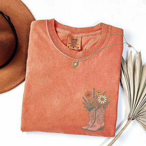 Cowgirl Boots Wildflowers T-Shirt