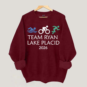 Custom Triathlon Swimming Biking Running Sweatshirt