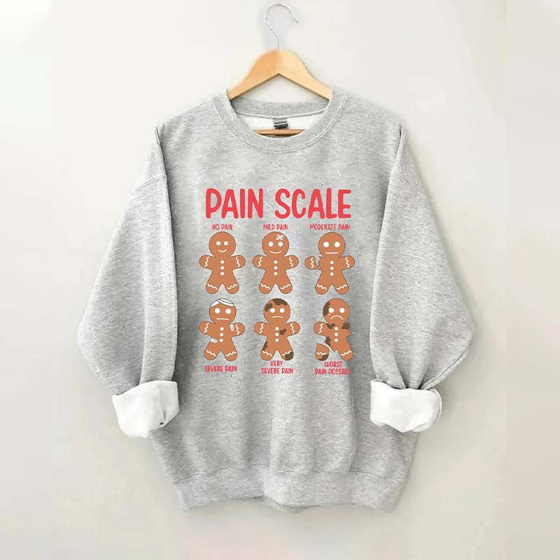 Pain Scale Gingerbread Sweatshirt