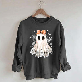 Halloween Lace Ghost Boo Sweatshirt