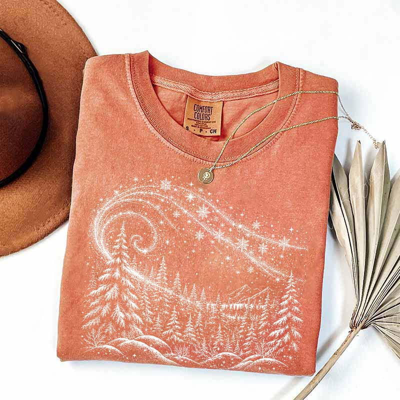 Vintage Winter Forest Comfort Colors T-Shirt