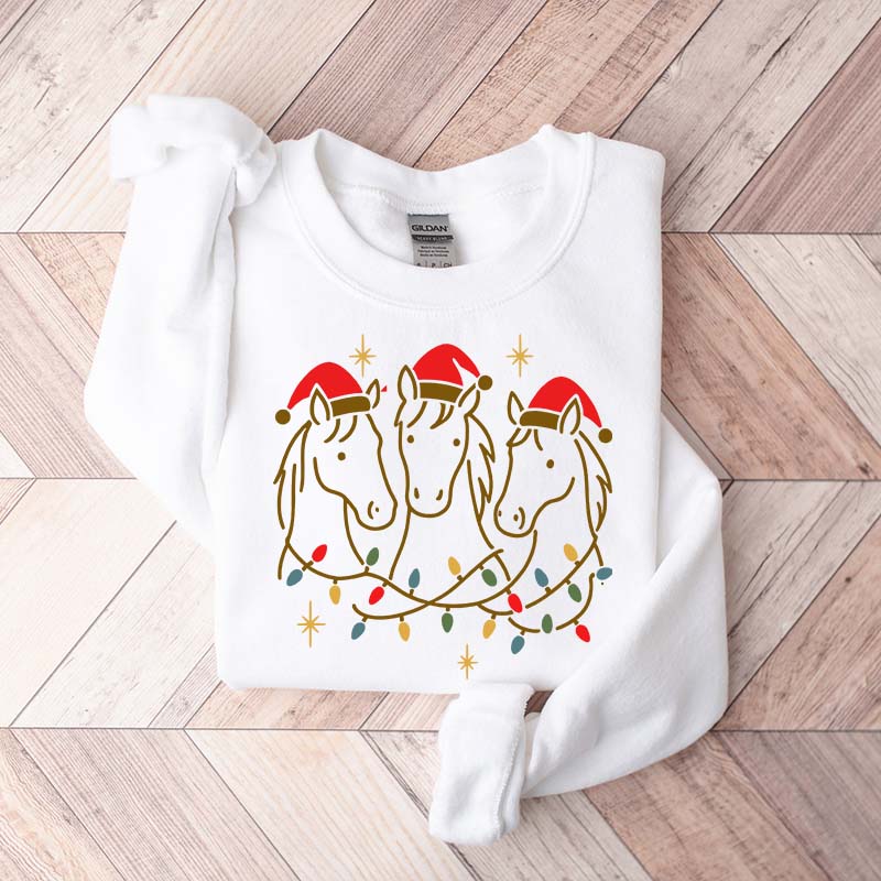 Horse Christmas Holiday Horse Sweatshirt