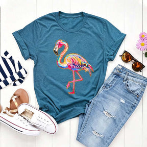 Summer Flamingo Preppy Beach Vibes T-Shirt