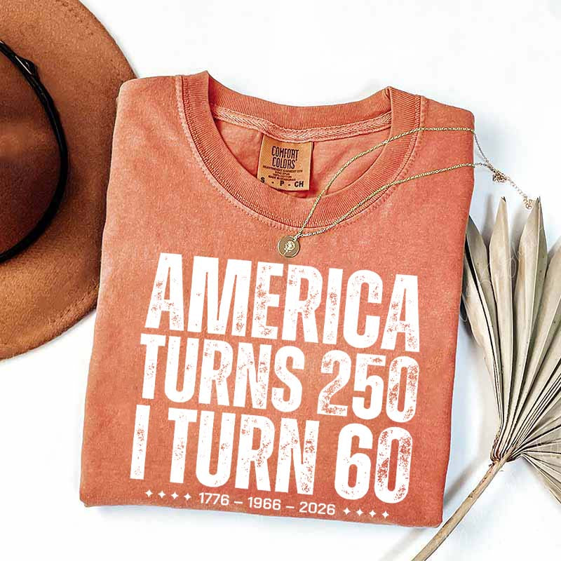 Custom Birthday America Turns 250 T-Shirt