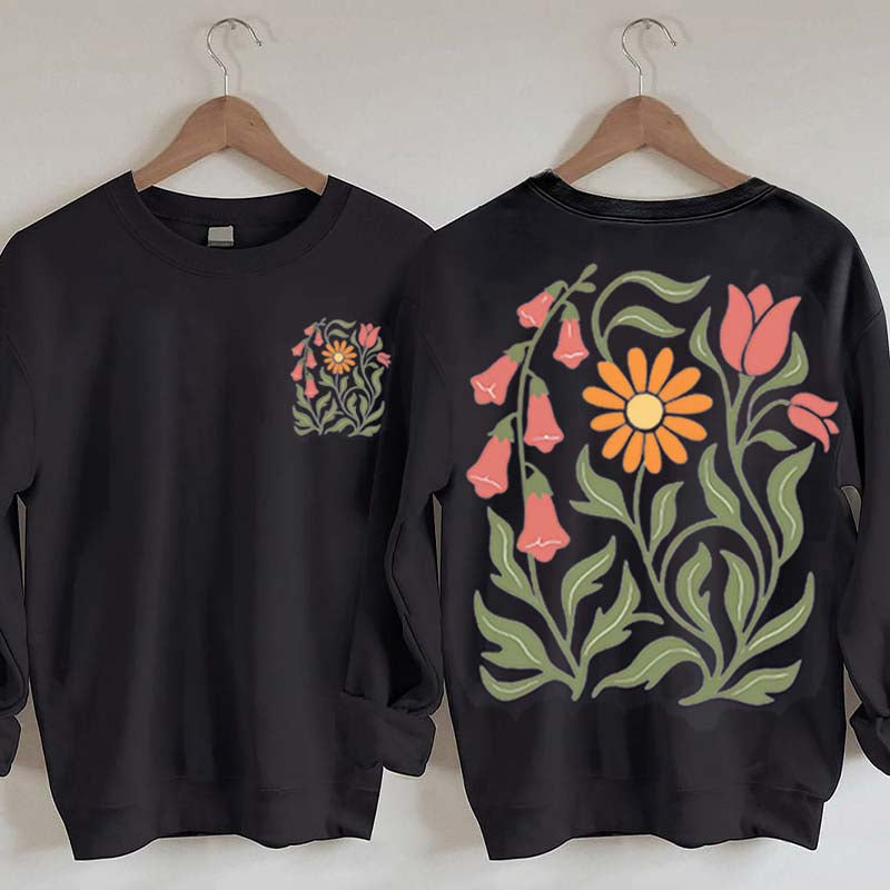 Foxglove Daisy Tulip Sweatshirt
