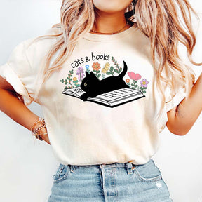Cats & Books T-Shirt