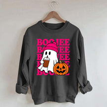 Boojee Ghost Halloween Pumpkin Sweatshirt