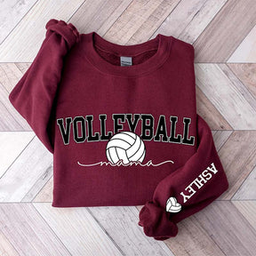 Personalized Name Sleeve Volleyball Sweatshirt