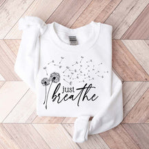 Just Breathe Dandelion Wildflower Sweatshirt