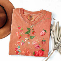 Summer Strawberry Botanical Garden T-Shirt