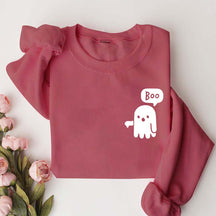 Boo Ghost Halloween Sweatshirt