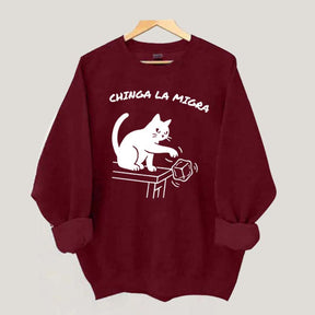 Chinga La Migra Cat Sweatshirt