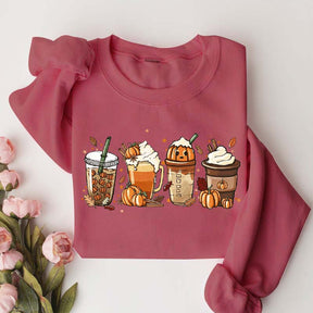 Cute Pumpkin Spice Fall Coffee Sweatshirt