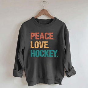 Peace Love Hockey Sweatshirt