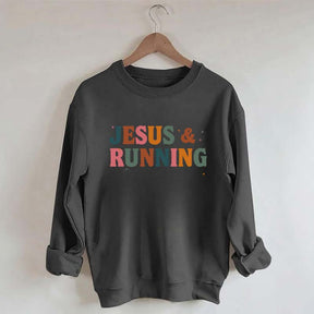 Jesus Running Marathoner Sweatshirt