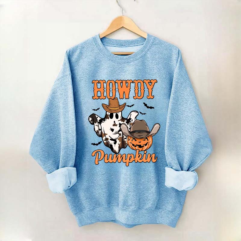 Retro Halloween Howdy Pumpkin Sweatshirt