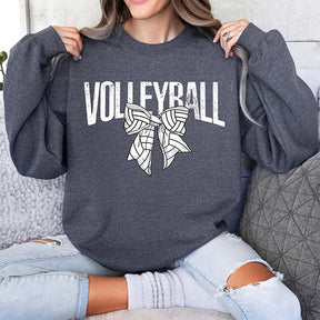 Retro Volleyball Bow Sweatshirt