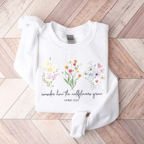 Wildflower Bible Verse Comfort Colors Sweatshirt
