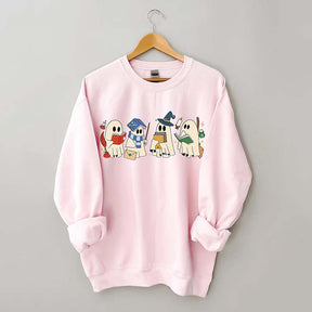 Halloween Ghosts Reading Book Sweatshirt