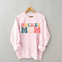 Hockey Mom Smiley Face Sweatshirt