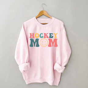 Hockey Mom Smiley Face Sweatshirt