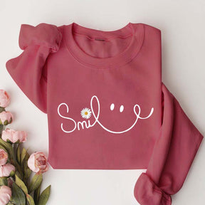Cute Fall Daisy Smile Sweatshirt