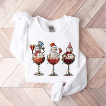 Christmas Wine Snowmen Sweatshirt
