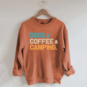 Dogs Coffee Camping Sweatshirt