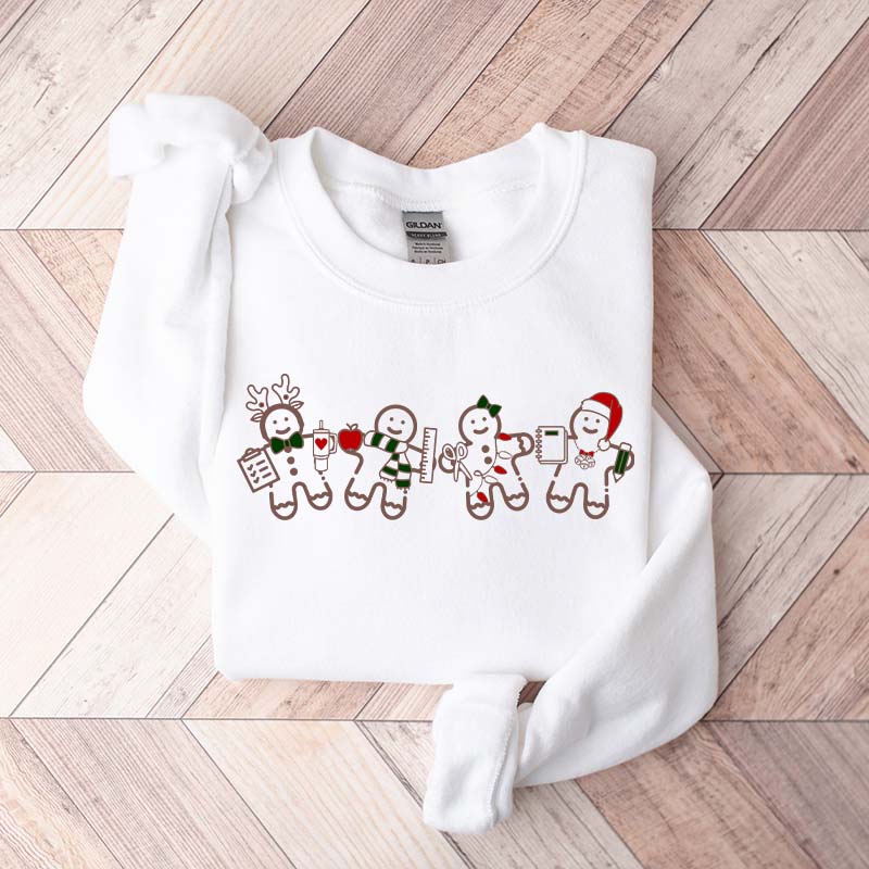 Gingerbread Teacher Christmas Sweatshirt