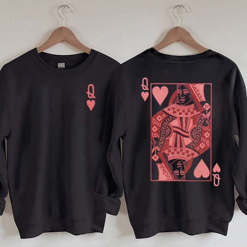Queen of Hearts Valentines Sweatshirt