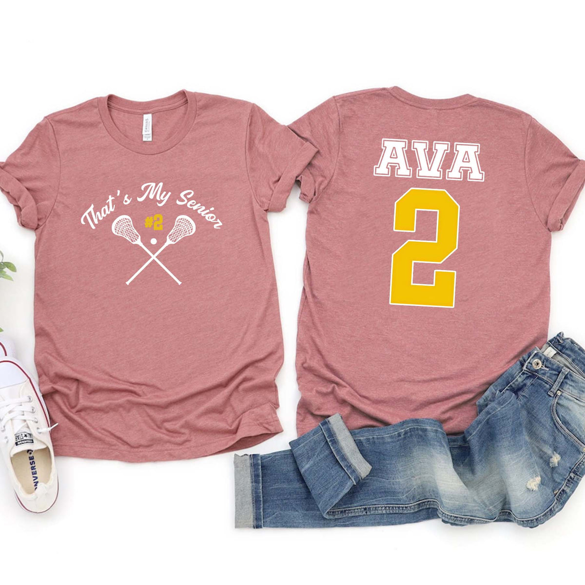 Custom Senior Lacrosse Team T-Shirt