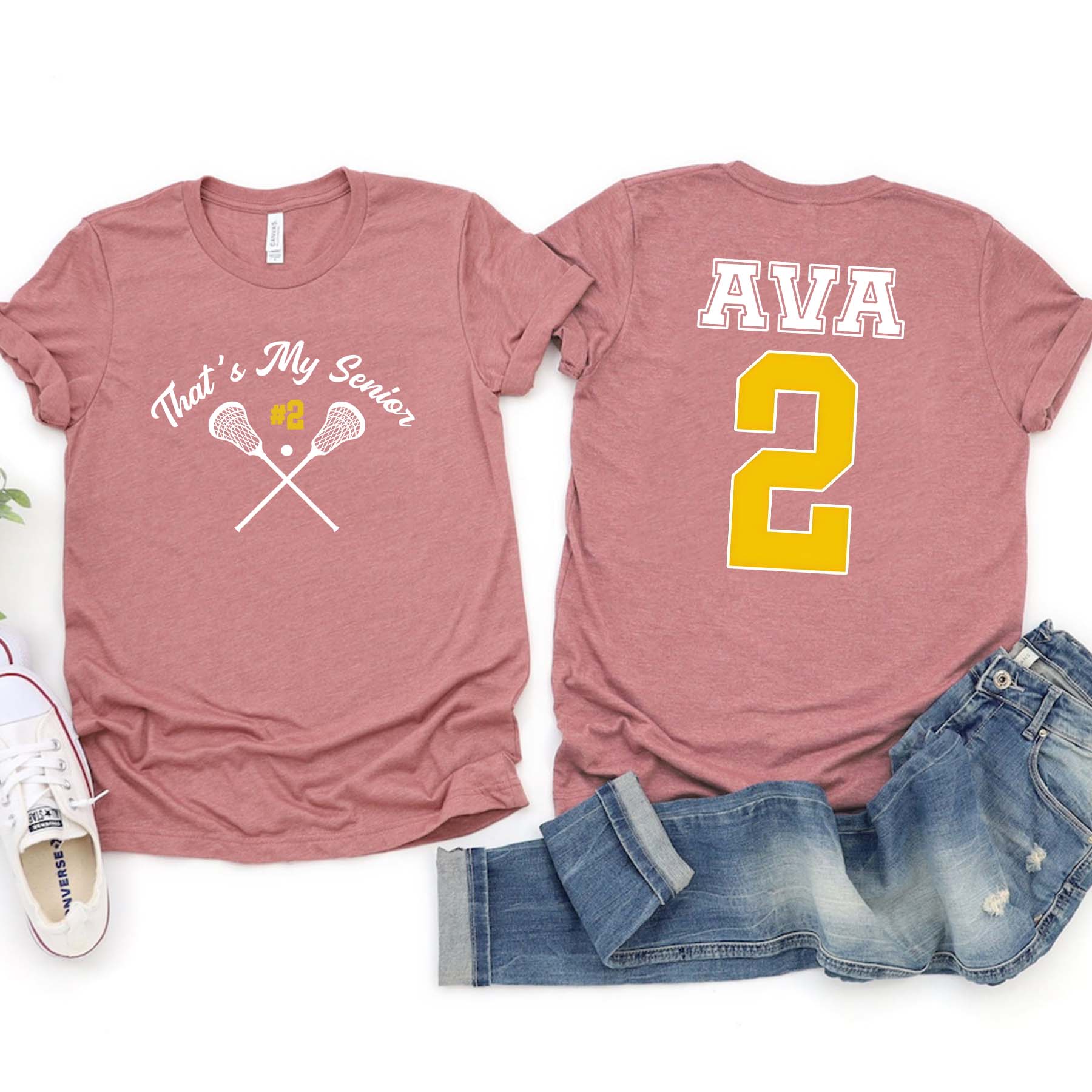 Custom Senior Lacrosse Team T-Shirt