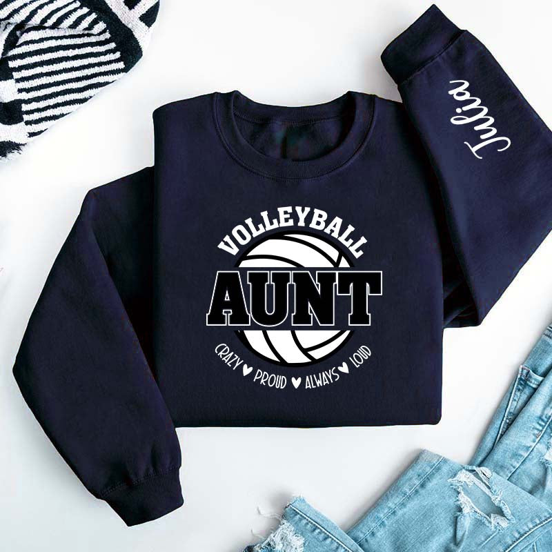 Custom Volleyball Aunt Sweatshirt