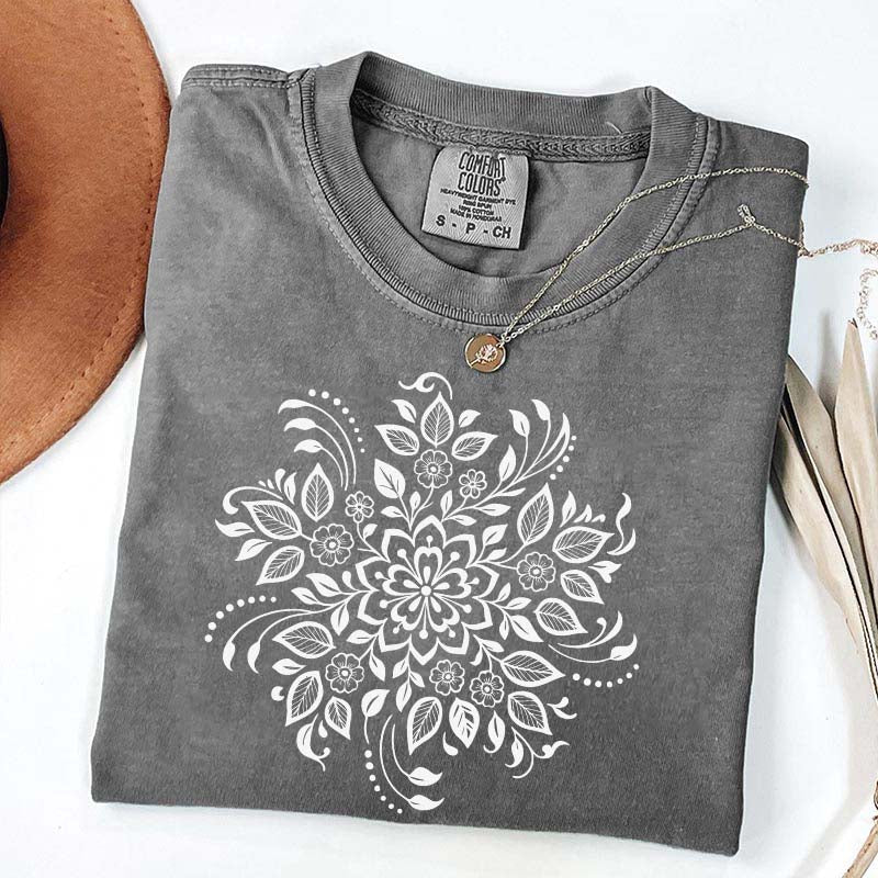 Vintage Mandala Flower T-Shirt