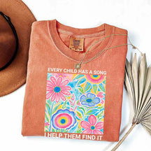 Music Teacher Appreciation Floral T-Shirt