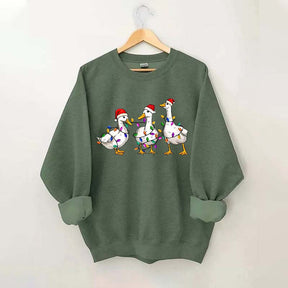 Christmas Duck Merry Bright Sweatshirt