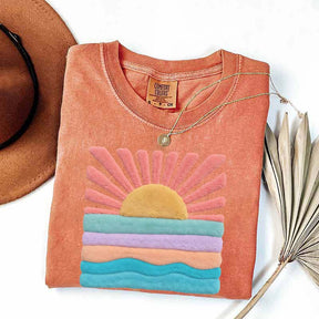 Trendy Aesthetic Sun Printed T-Shirt