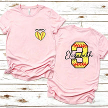 Personalized Softball Name Number T-Shirt