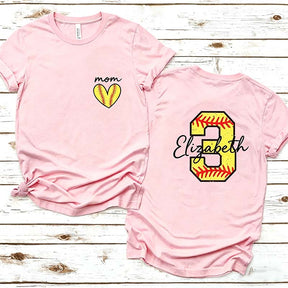 Personalized Softball Name Number T-Shirt