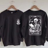 The Reader Tarot Card Front And Back Printing Sweatshirt