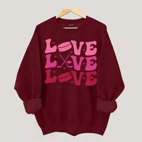 Sports Love Hockey Mom Sweatshirt