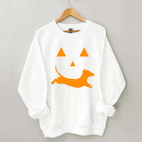 Dachshund And Halloween Sweatshirt