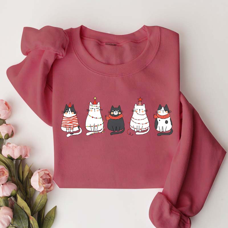 Cute Cat Christmas Lover Sweatshirt