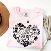 Cute Heart Easily Distracted By Plants T-Shirt