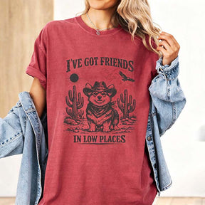 Funny Corgi  I've Got Friends In Low Places T-Shirt