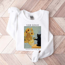 Van Gogh Black Cat Sweatshirt
